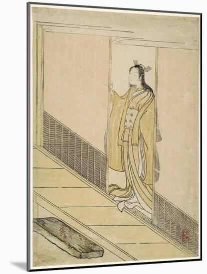 Parody of Kawachi-goe from "Tales of Ise", 1765-Suzuki Harunobu-Mounted Giclee Print