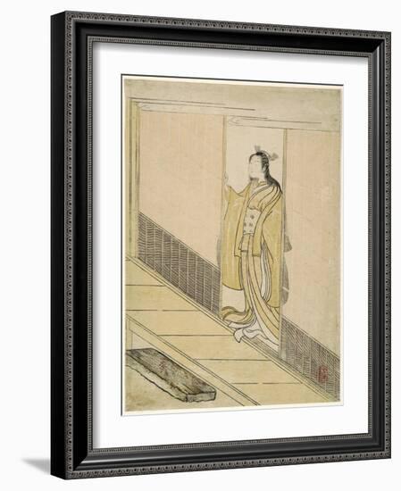 Parody of Kawachi-goe from "Tales of Ise", 1765-Suzuki Harunobu-Framed Giclee Print