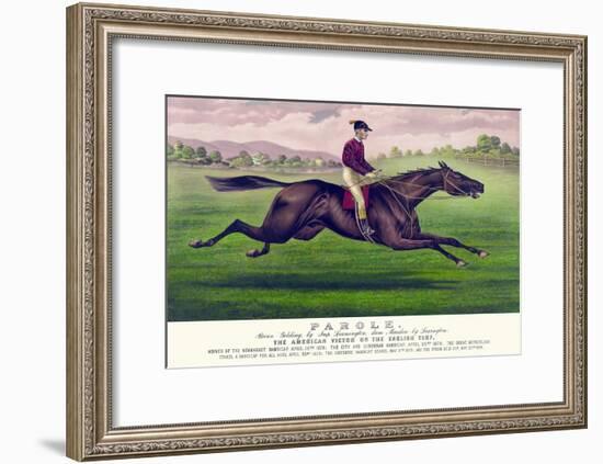 Parole: Brown Gelding, by Imp. Leamington, Dam Maiden by Lexington-Currier & Ives-Framed Art Print