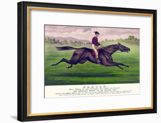 Parole: Brown Gelding, by Imp. Leamington, Dam Maiden by Lexington-Currier & Ives-Framed Art Print