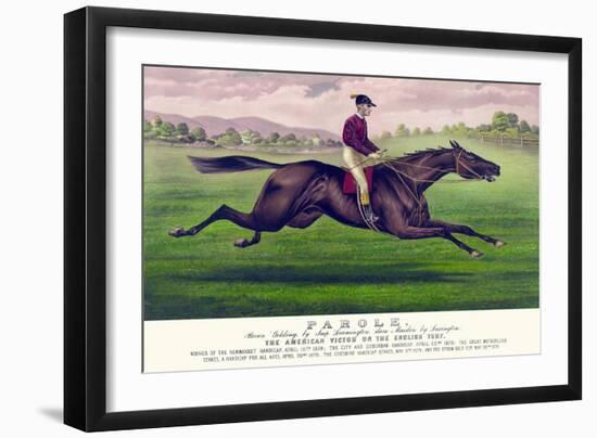 Parole: Brown Gelding, by Imp. Leamington, Dam Maiden by Lexington-Currier & Ives-Framed Art Print