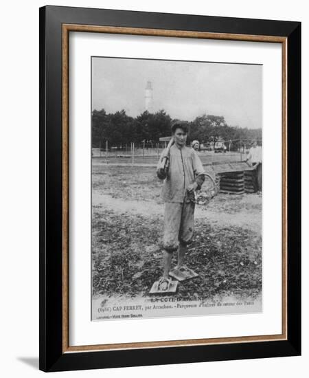 Parqueuse d'Huitres, Oyster Gatherer, of Cap Ferret Near Arcachon in South- West France-null-Framed Photographic Print