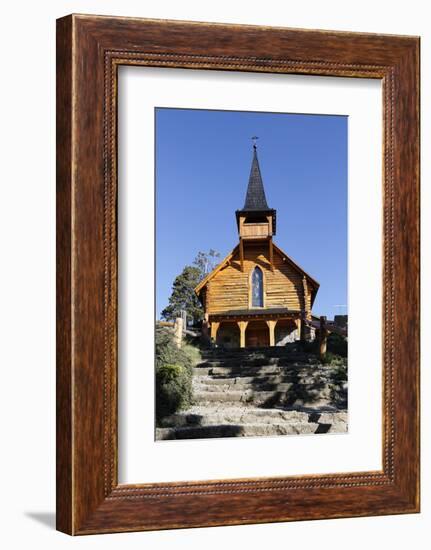 Parroquia San Eduardo, Puerto Panuelo, near Bariloche, Nahuel Huapi National Park, Lake District, A-Stuart Black-Framed Photographic Print