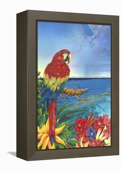Parrot Dice-Scott Westmoreland-Framed Stretched Canvas