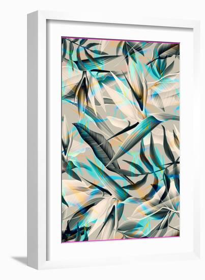 Parrot Flower-The Tropic Vibe-Framed Premium Giclee Print