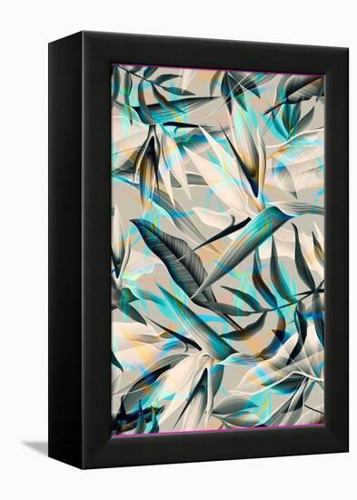 Parrot Flower-The Tropic Vibe-Framed Stretched Canvas