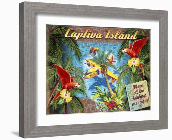 Parrot Palm Clipper-James Mazzotta-Framed Giclee Print