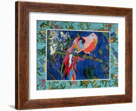 Parrot (Pastel on Paper)-Frances Treanor-Framed Giclee Print