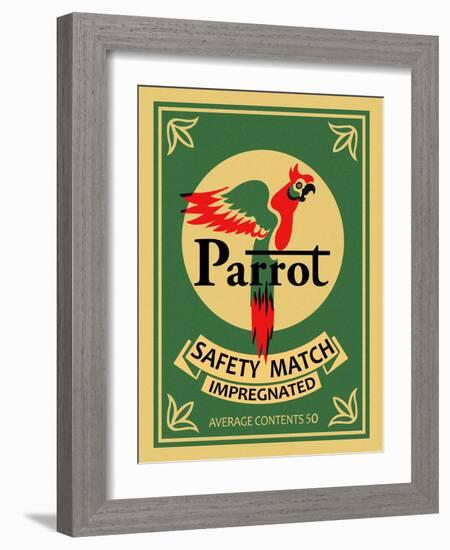 Parrot Safety Matches-Mark Rogan-Framed Art Print