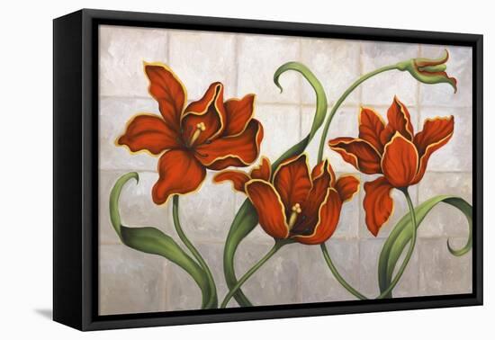 Parrot Tulips-John Zaccheo-Framed Premier Image Canvas