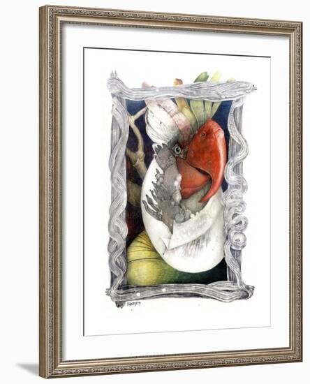 Parrot-Skarlett-Framed Giclee Print