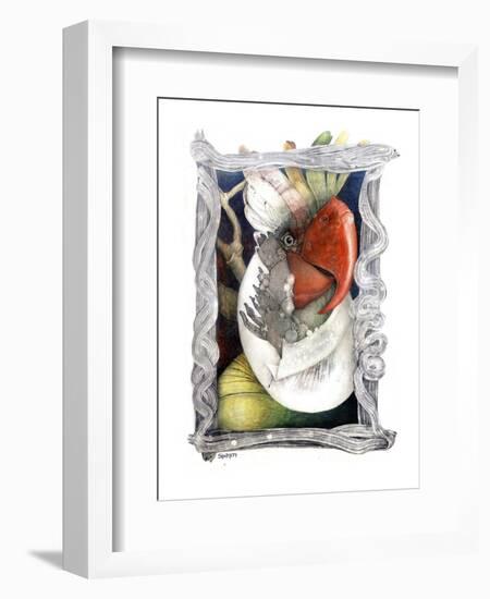 Parrot-Skarlett-Framed Giclee Print