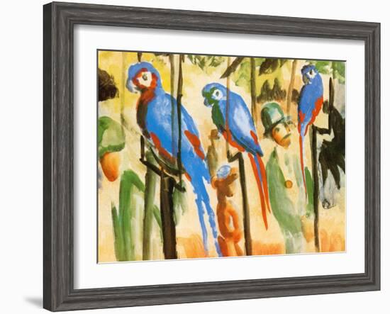 Parrots-Auguste Macke-Framed Art Print