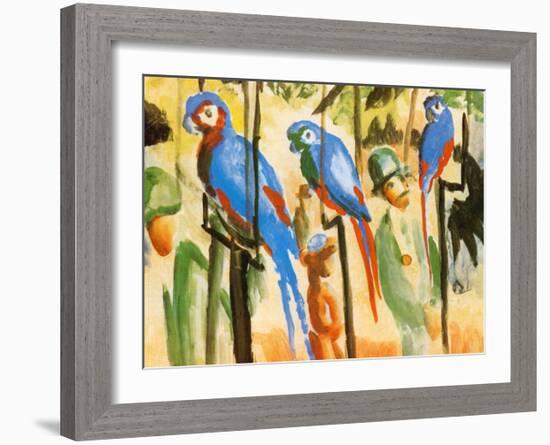 Parrots-Auguste Macke-Framed Art Print