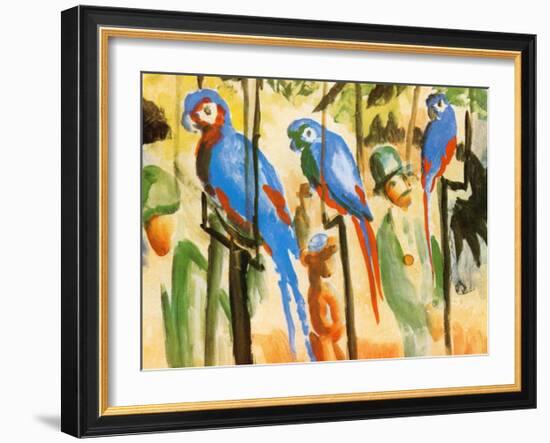 Parrots-Auguste Macke-Framed Art Print