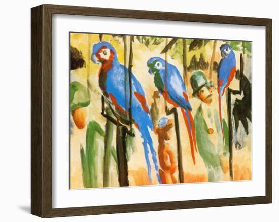 Parrots-Auguste Macke-Framed Art Print