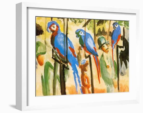 Parrots-Auguste Macke-Framed Art Print
