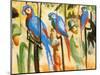 Parrots-Auguste Macke-Mounted Art Print