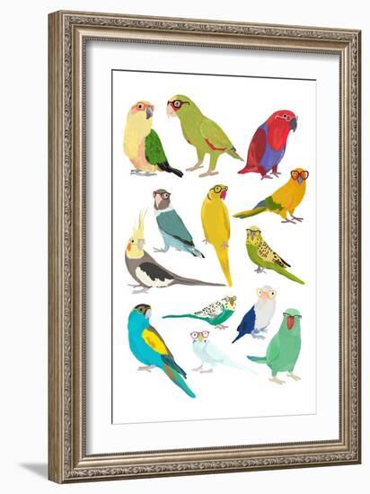 Parrots-Hanna Melin-Framed Art Print