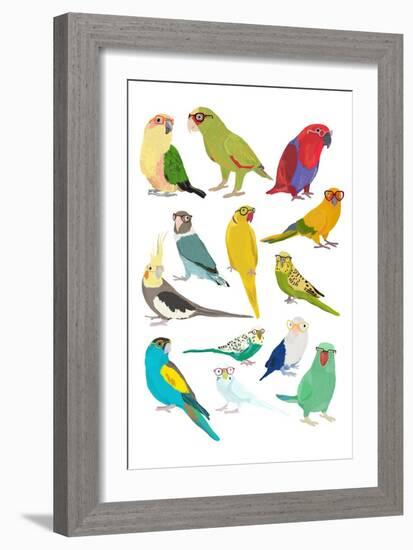 Parrots-Hanna Melin-Framed Art Print