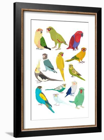 Parrots-Hanna Melin-Framed Art Print