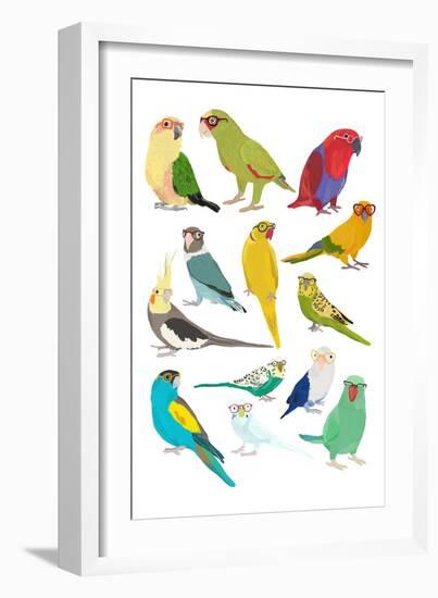 Parrots-Hanna Melin-Framed Art Print