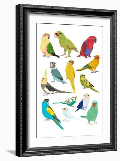 Parrots-Hanna Melin-Framed Art Print