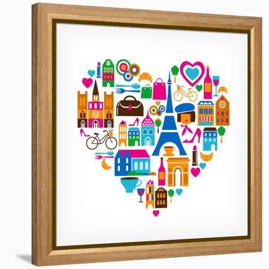 Pars Love - With Set Of Icons-Marish-Framed Stretched Canvas