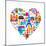 Pars Love - With Set Of Icons-Marish-Mounted Premium Giclee Print