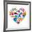 Pars Love - With Set Of Icons-Marish-Framed Premium Giclee Print