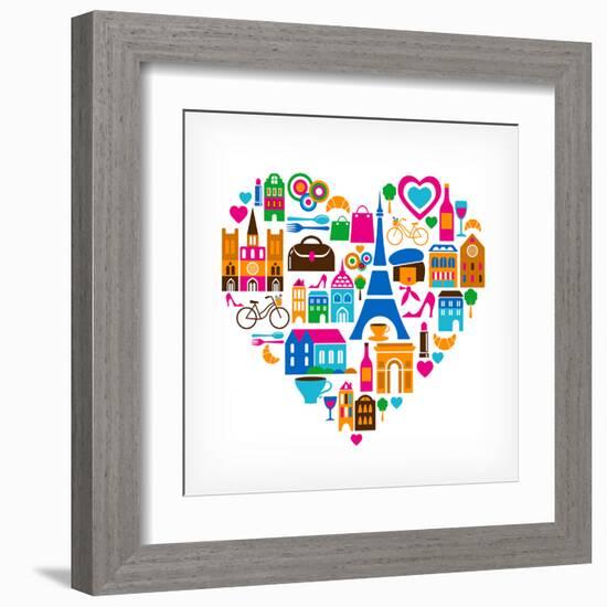 Pars Love - With Set Of Icons-Marish-Framed Art Print