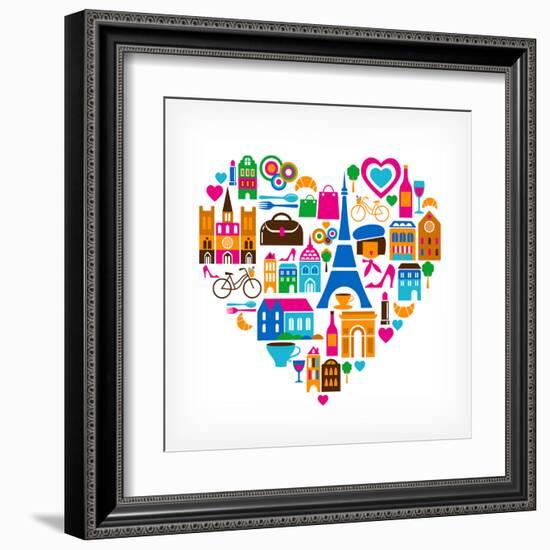 Pars Love - With Set Of Icons-Marish-Framed Art Print