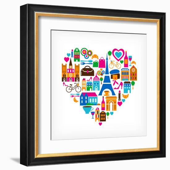 Pars Love - With Set Of Icons-Marish-Framed Art Print