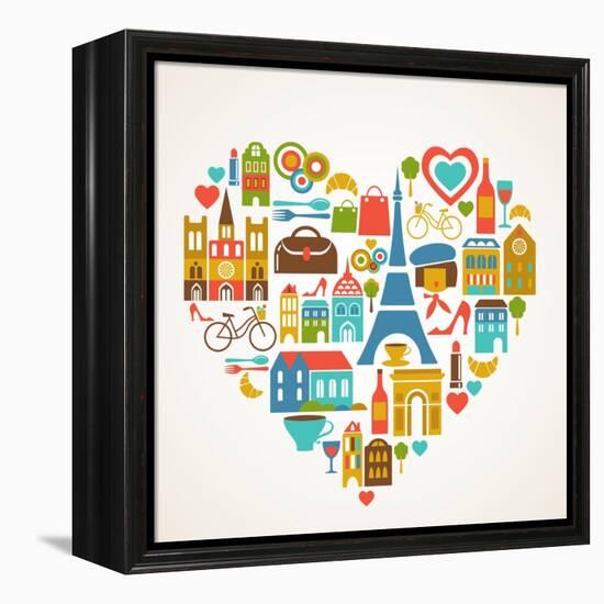 Pars Love - With Set Of Icons-Marish-Framed Stretched Canvas