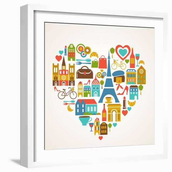 Pars Love - With Set Of Icons-Marish-Framed Art Print