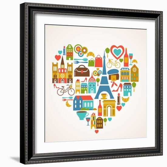 Pars Love - With Set Of Icons-Marish-Framed Art Print