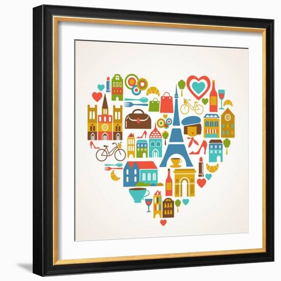 Pars Love - With Set Of Icons-Marish-Framed Art Print