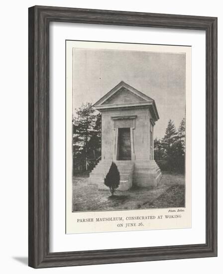 Parsee Mausoleum, Consecrated at Woking on 26 June-null-Framed Giclee Print