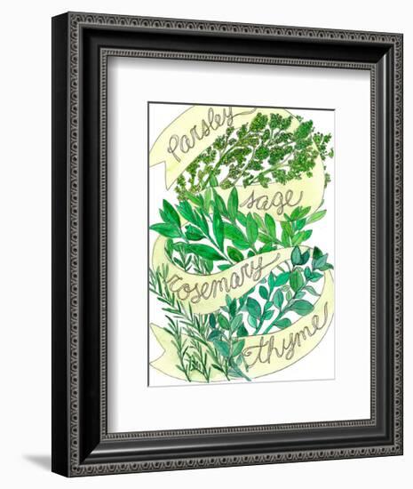 Parsley Sage Rosemary Thyme-Marcella Kriebel-Framed Art Print