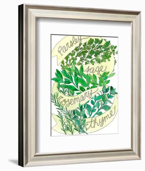 Parsley Sage Rosemary Thyme-Marcella Kriebel-Framed Art Print