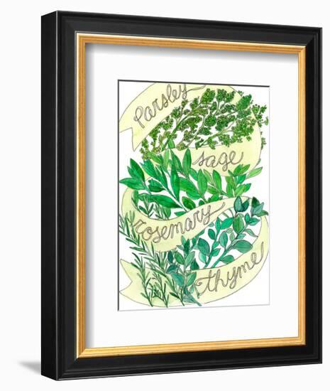 Parsley Sage Rosemary Thyme-Marcella Kriebel-Framed Art Print