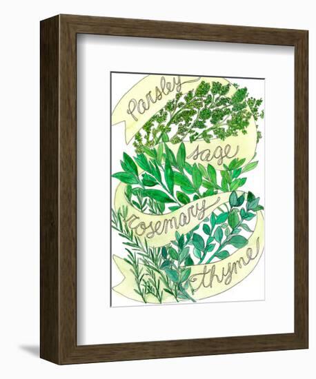 Parsley Sage Rosemary Thyme-Marcella Kriebel-Framed Art Print