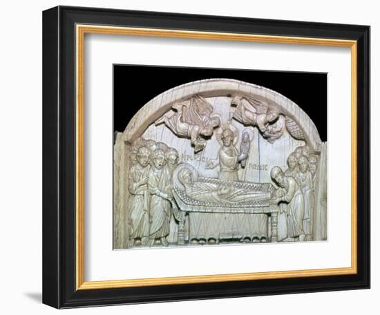 Part of a Byzantine triptych showing the death of the Virgin Mary, 11th century. Artist: Unknown-Unknown-Framed Giclee Print