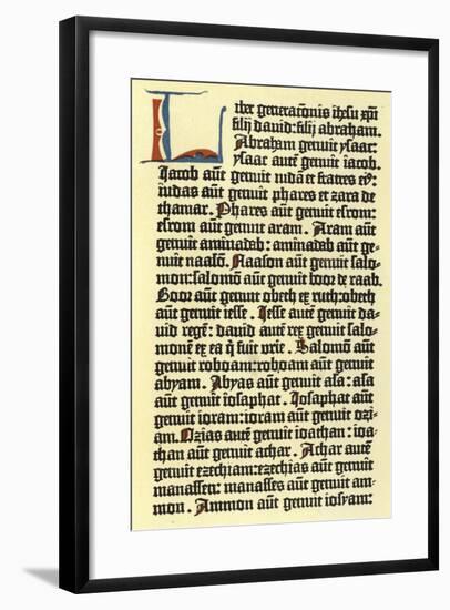 Part of a Column of Gutenberg's Bible-null-Framed Giclee Print