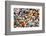 Part of Berlin Wall with Graffiti and Chewing Gums Stuck on It. Potsdamer Platz, Berlin, Germany-Michal Bednarek-Framed Photographic Print