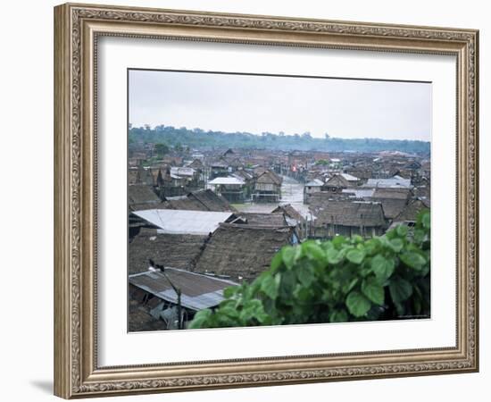 Part of City Built Closer to the River, Iquitos, Amazon, Peru, South America-Aaron McCoy-Framed Photographic Print