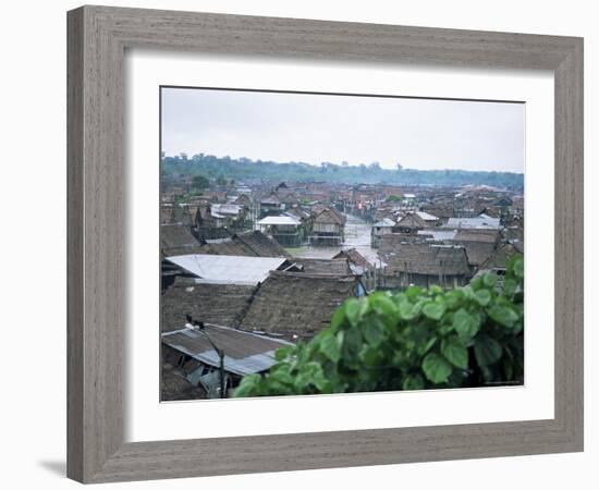 Part of City Built Closer to the River, Iquitos, Amazon, Peru, South America-Aaron McCoy-Framed Photographic Print