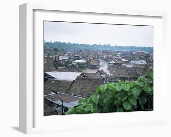 Part of City Built Closer to the River, Iquitos, Amazon, Peru, South America-Aaron McCoy-Framed Photographic Print