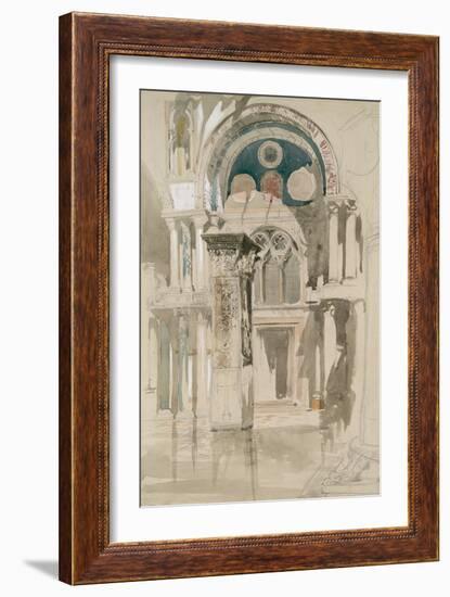 Part of Saint Mark's Basilica-John Ruskin-Framed Giclee Print