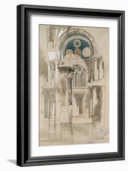 Part of Saint Mark's Basilica-John Ruskin-Framed Giclee Print